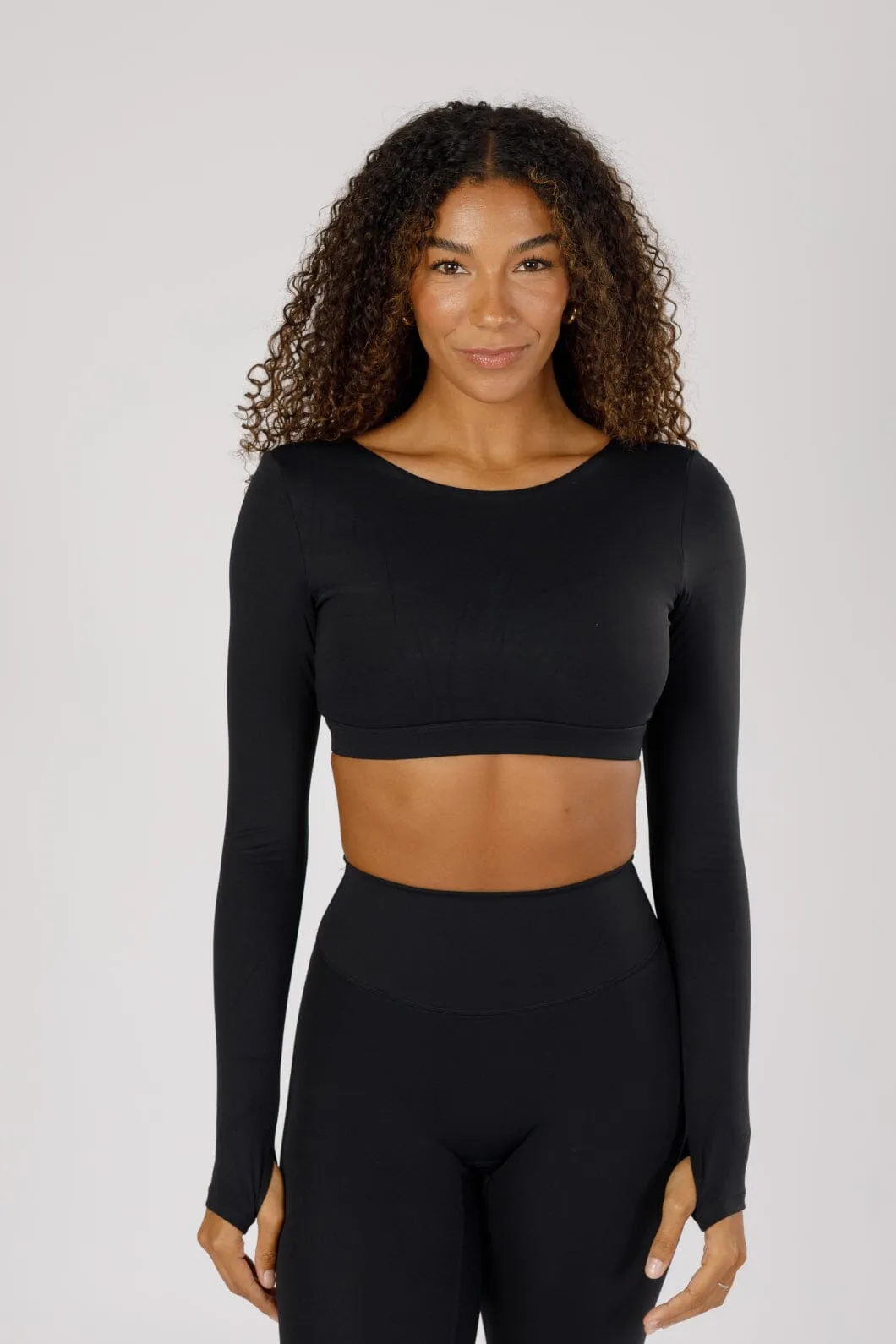 RecStretch DesB Infinite Long Sleeve Bra Black