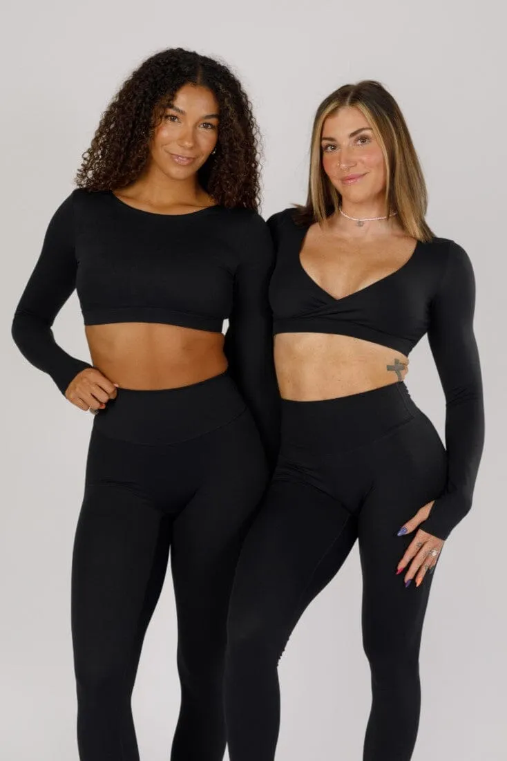 RecStretch DesB Infinite Long Sleeve Bra Black