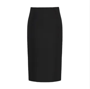 Skirt SK2150 - Knee length - black milano - slinky skirt