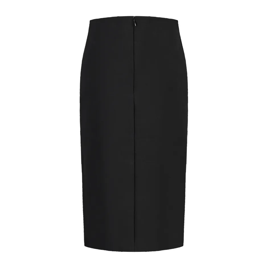 Skirt SK2150 - Knee length - black milano - slinky skirt