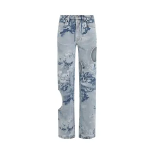 Sky Meteor Cool Baggy Jeans in Light Blue