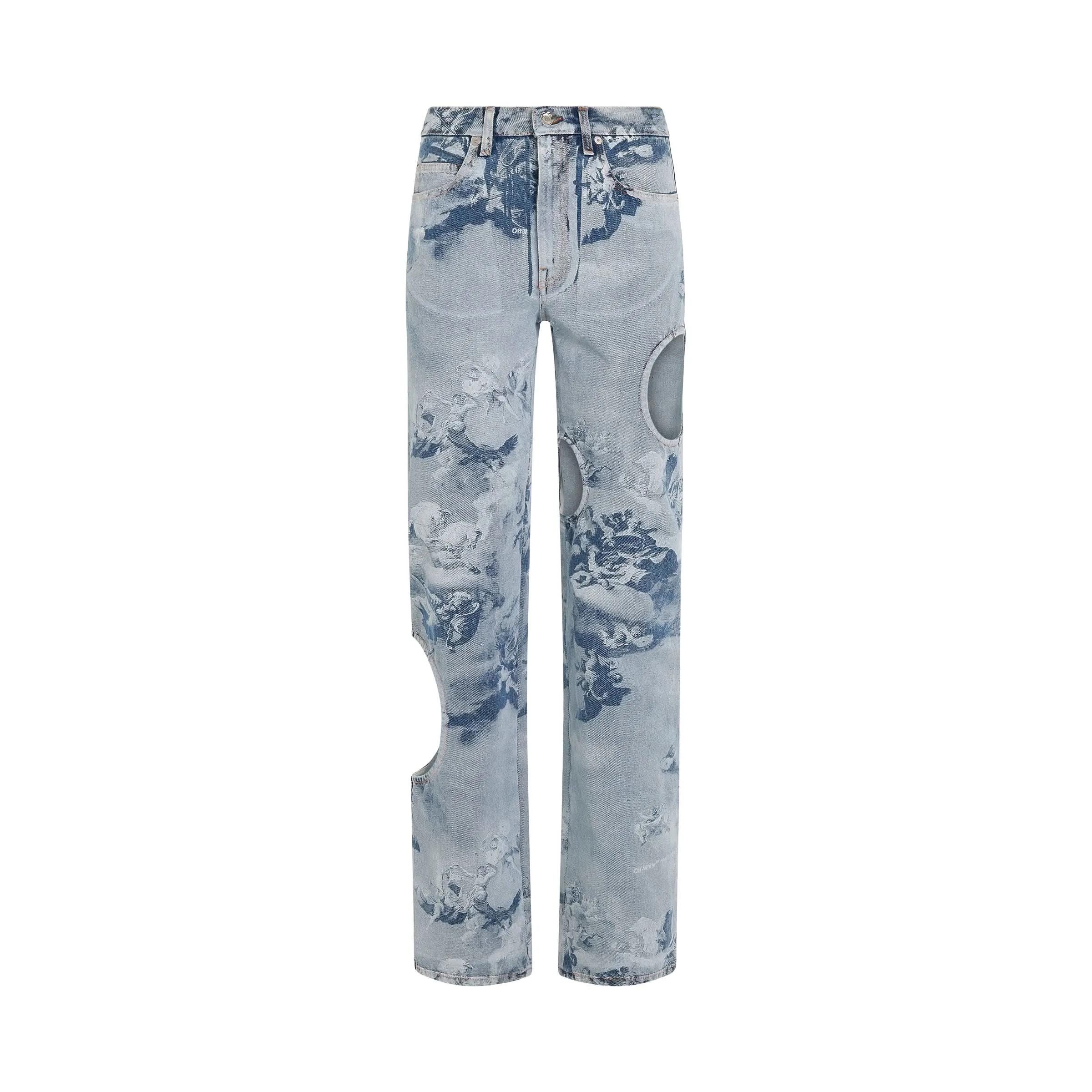 Sky Meteor Cool Baggy Jeans in Light Blue