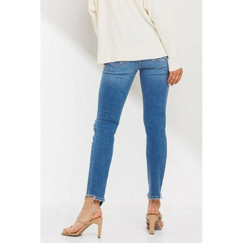 SneakPeek High Rise 90's Skinny Distressed Jeans