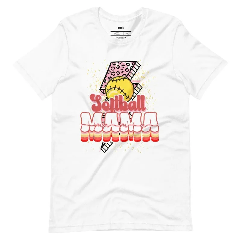 Softball Mama Cheetah Print Lighting Bolt PNG Sublimation Digital Download Design