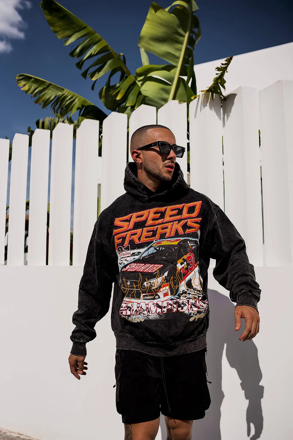 Speed Freaks Hoodie - Acid Black