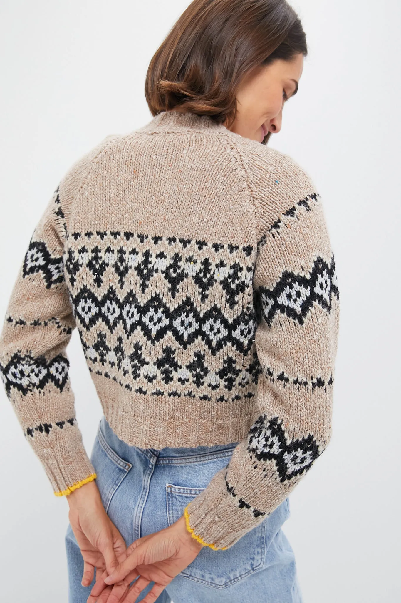 Taupe Damas Cardigan