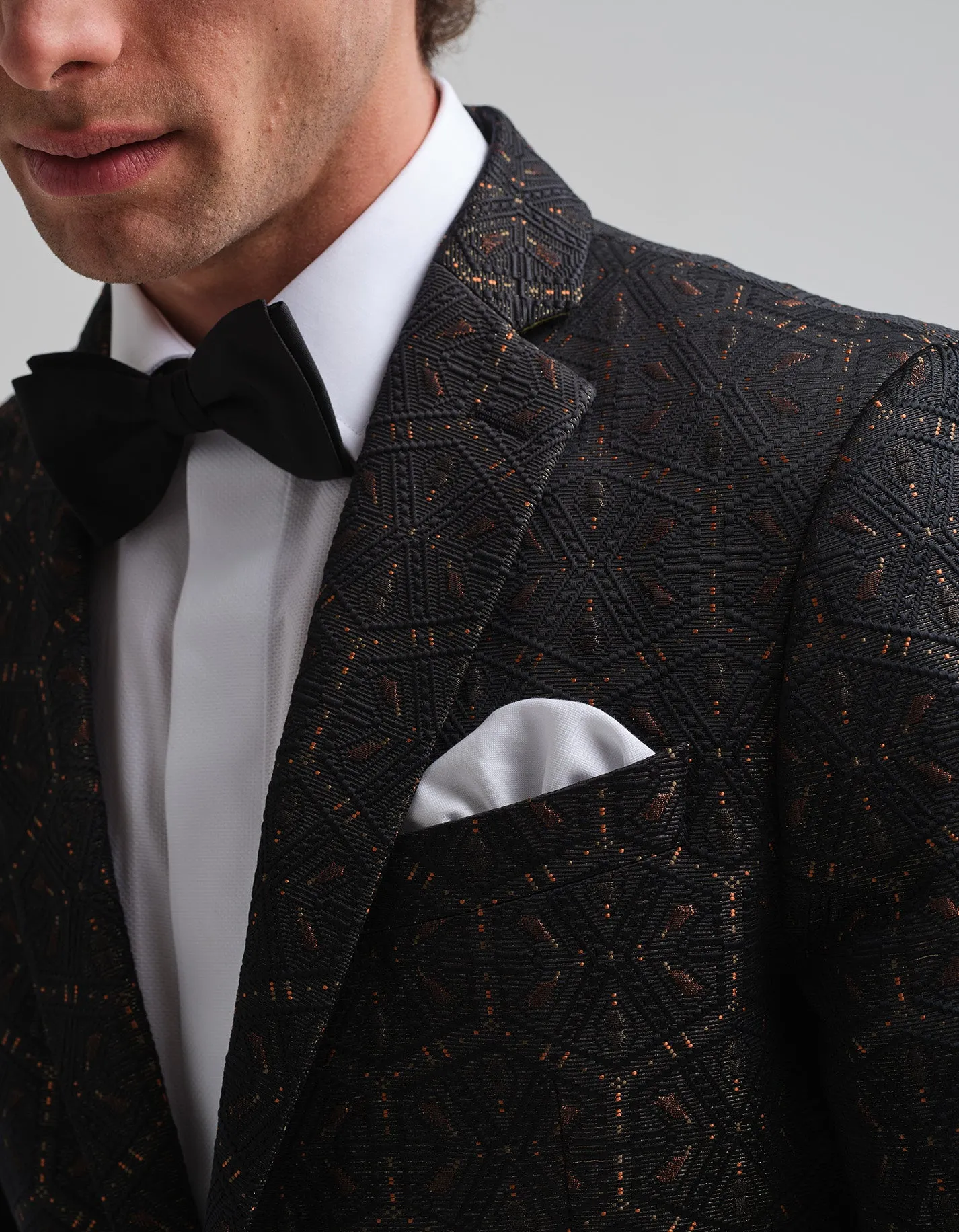 The Black & Gold Jacquard Dinner Jacket GOLD