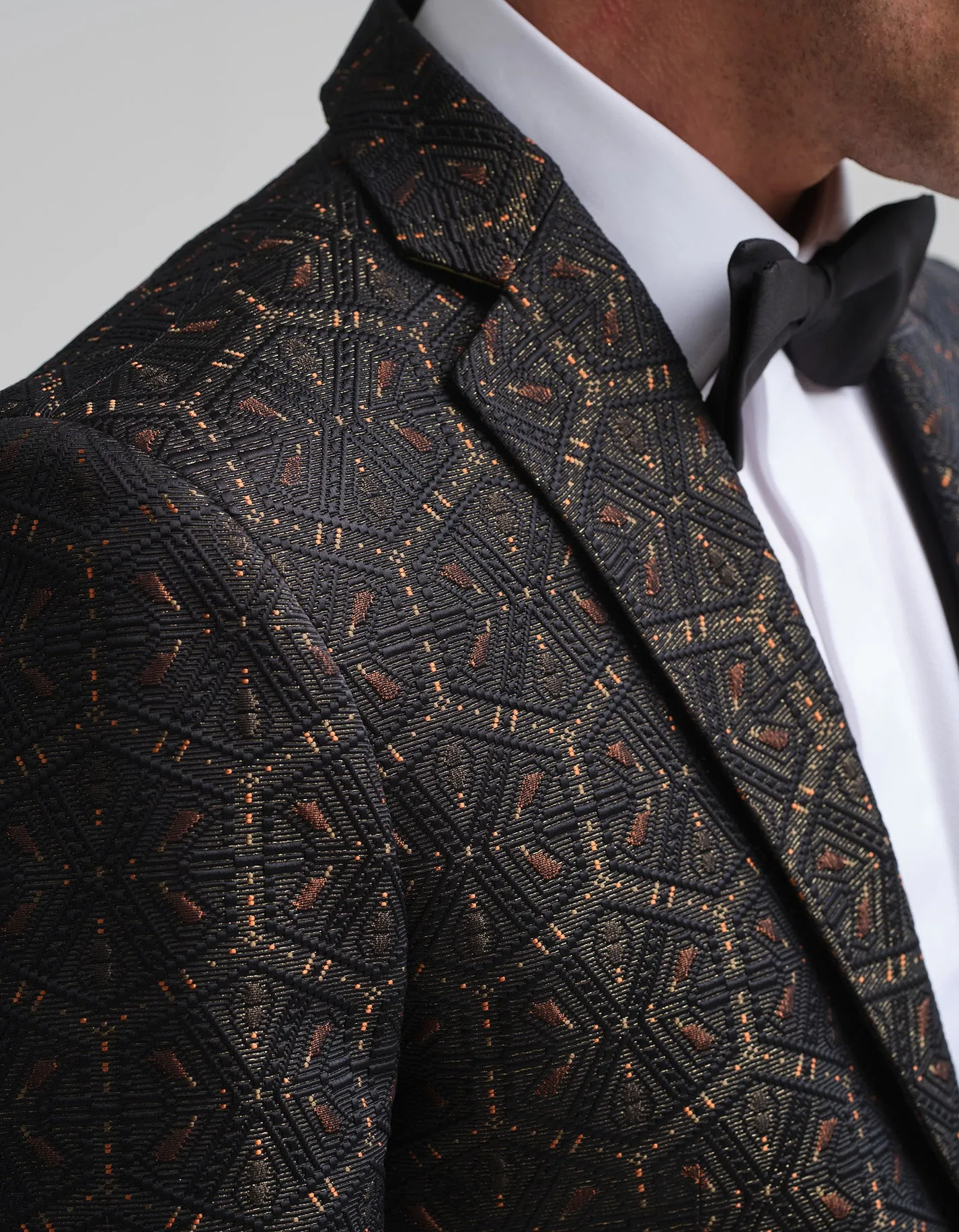 The Black & Gold Jacquard Dinner Jacket GOLD