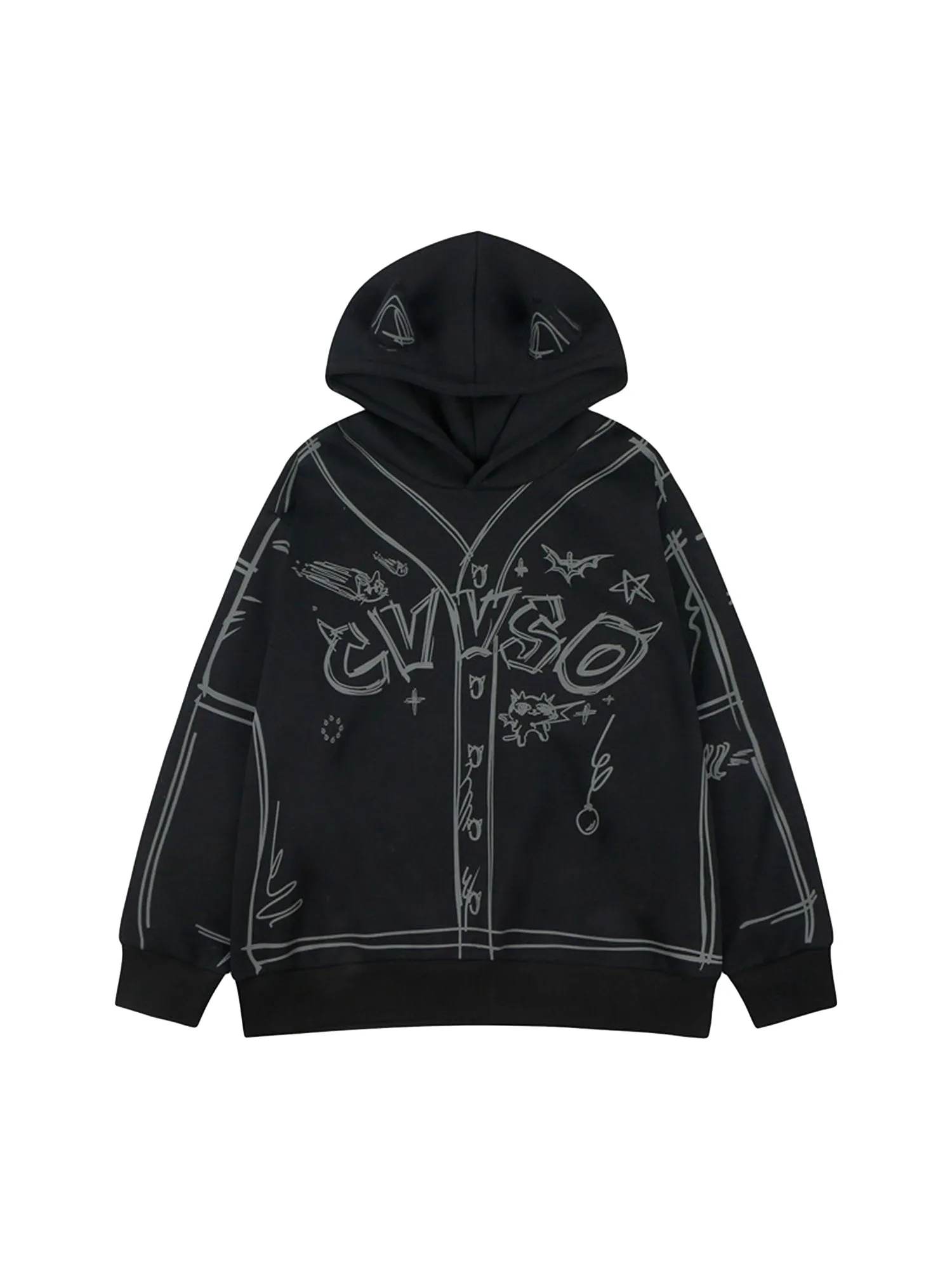 Thesupermade Graffiti Fleece Hoodie