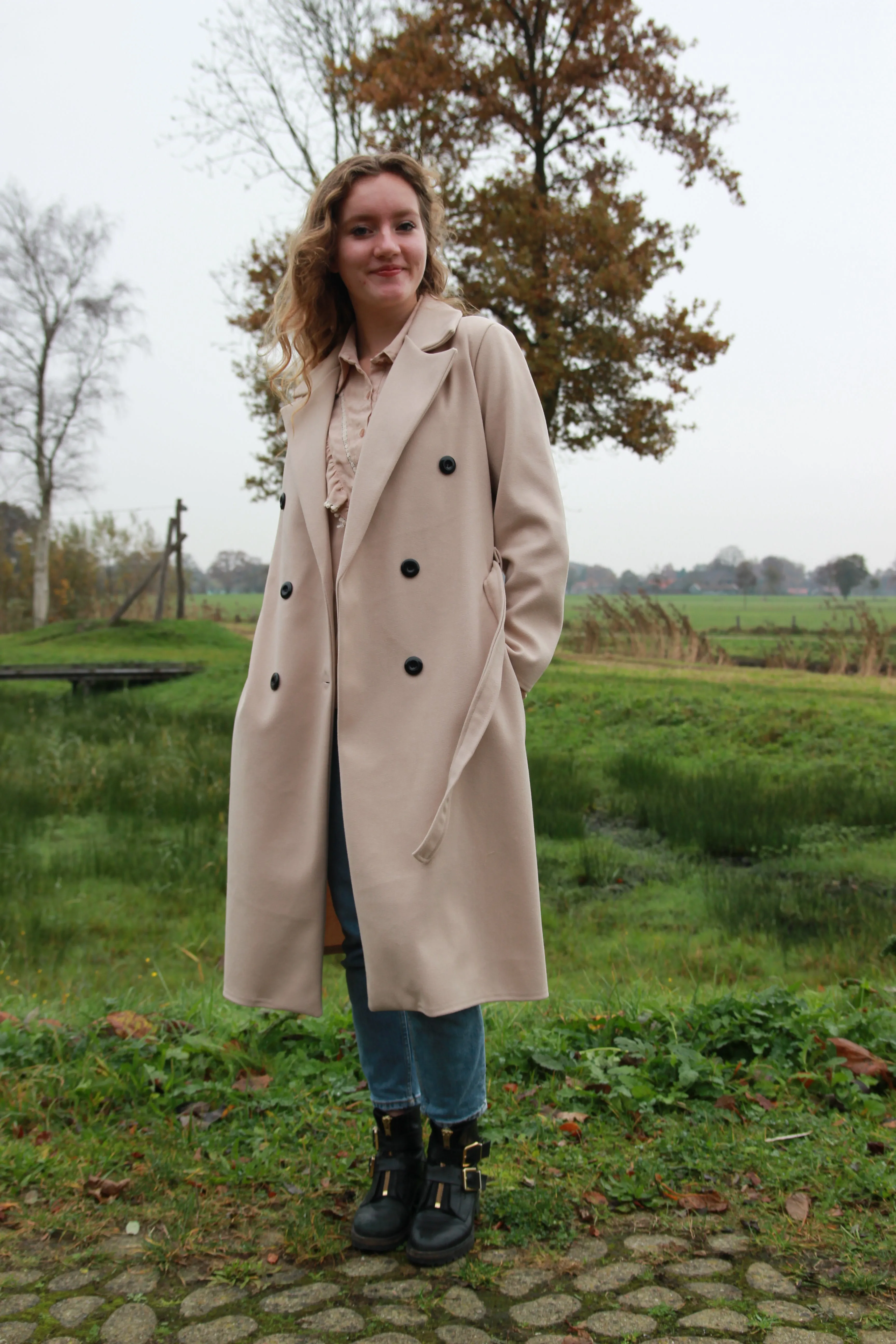 Trenchcoat met tailleriem Louise | Beige