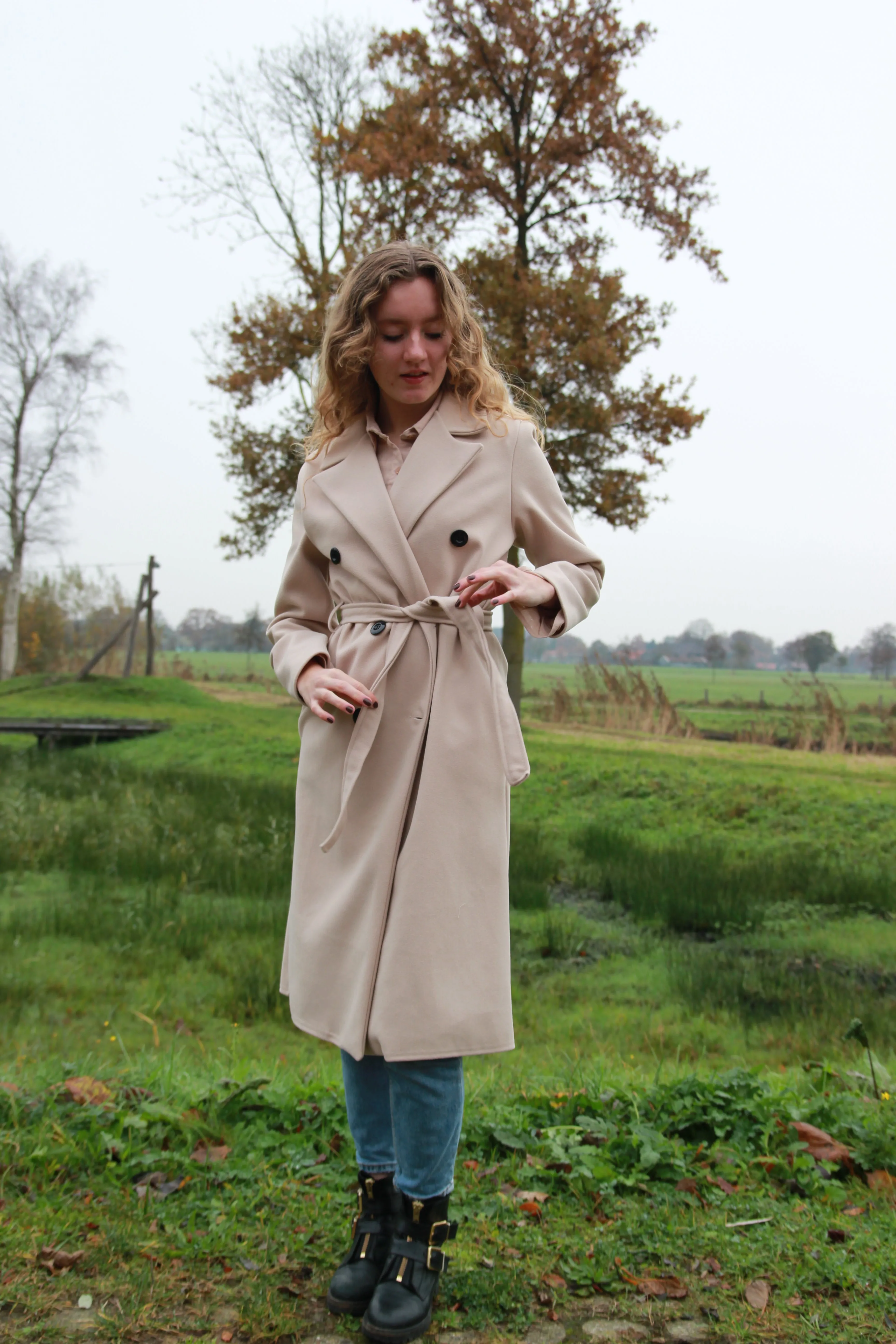 Trenchcoat met tailleriem Louise | Beige