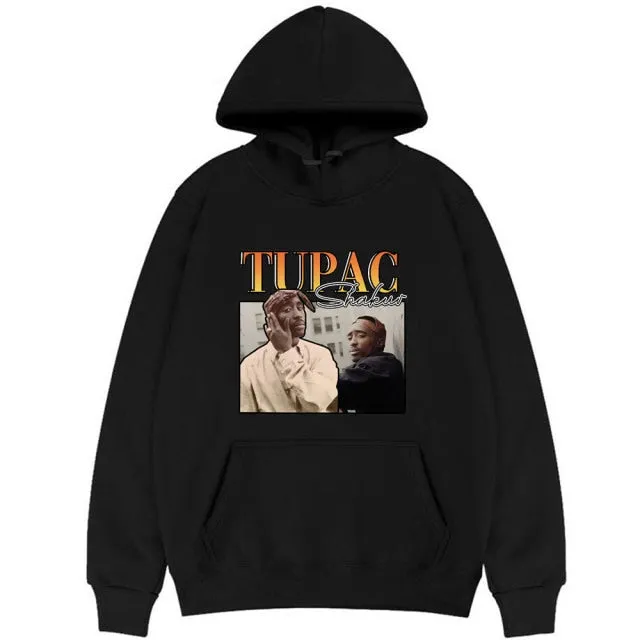 xiangtuibao New Awesome 2pac Rap Hoodie Trendy Print Hoody Sweatshirt Regular Mens Top Quality Men Playboi Carti Hip-Hop Hoodies Cotton